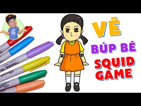 Video Cách vẽ búp bê trong Squid Game || Vẽ đơn giản - youtube