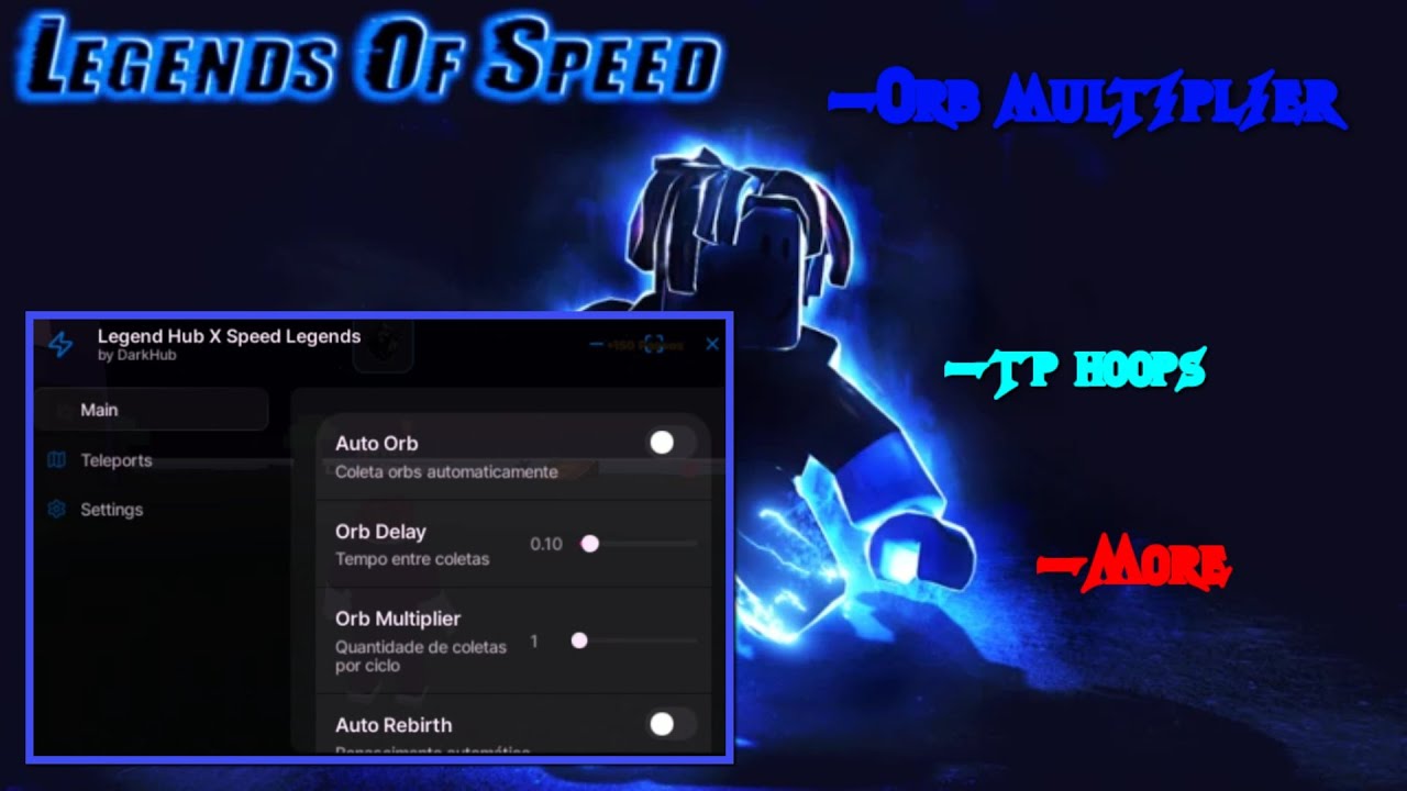 Best script legends of speed | no key | orb multiplier, hoops and more