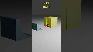100g vs 2kg vs 5kg Ball vs Boxes | ASMR Blender Physics Simulation 🇺🇸 #blender3d #animation #3d