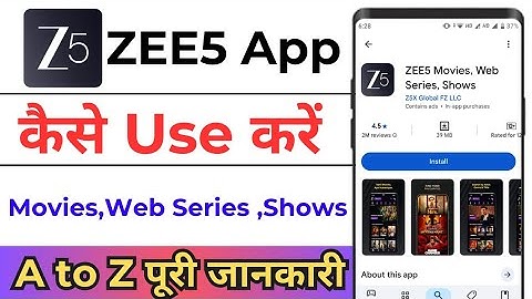 How To Use Zee5 App ! Zee5 App Kaise Use Kare ! Zee5 App Kaise Chalaye ! Zee5 App How To Use