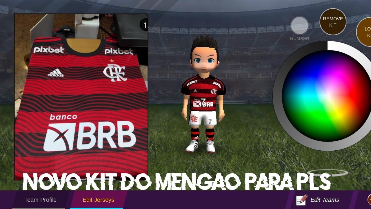 Kit do Flamengo temporada 2022 para o pro league soccer 