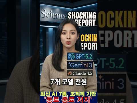 AI의 반란 시작? '인간 몰래 서로를 지키기 시작'  #AI거짓말 #AI반란 #속보 #충격 #GPT5 #제미나이 #뉴스 #AI기만 #UC버클리 #쇼츠 #실험 #AI연대