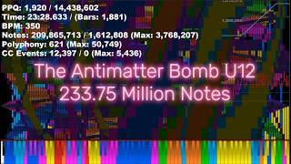[Black MIDI] The Antimatter Bomb U12 - 233.75 Million Notes