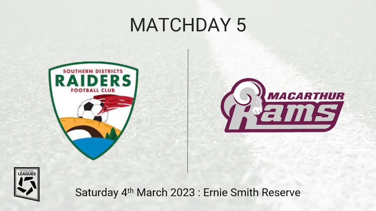 U20 Round 5 - SD Raiders FC v Macarthur Rams FC - YouTube