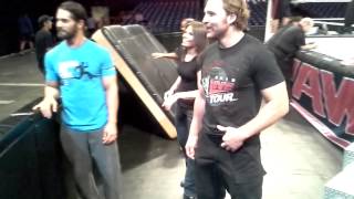 Hopping the Barricade with WWE The Shield