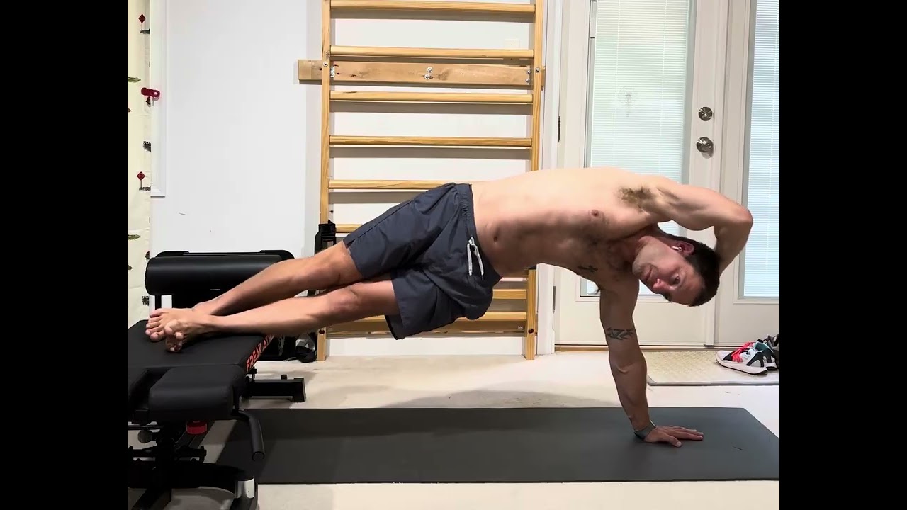 Straight Arm Side Plank Legs Elevated