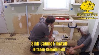 Sink Cabinet Install  Kitchen Remodel E40