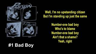 Poison - #1 Bad Boy (Lyrics on screen)
