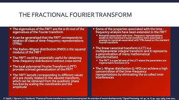 Fractional Fourier transform as a signal processing tool: An overview of recent developments