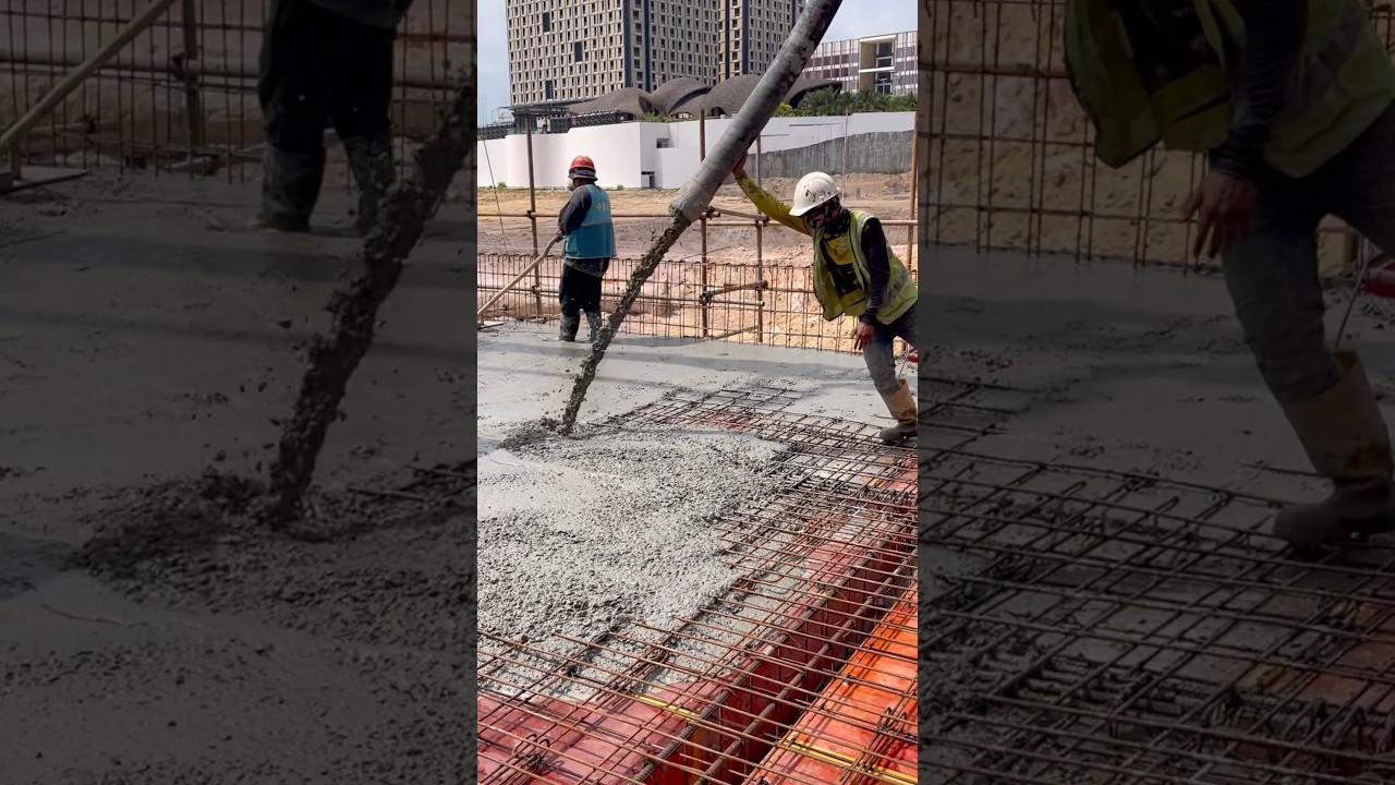 How to do concrete casting by skilled worker 