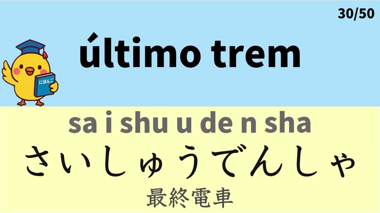 【Palavras usadas na estação, bilhete e cartão IC】#64 Ouça e memorize!Aprender Japonês em 10 minutos
