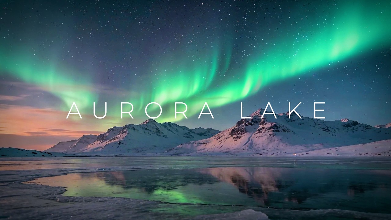 Northern Lights in 4K 🌌 Aurora Over Lake for Sleep & Relaxation (1 Hour ...