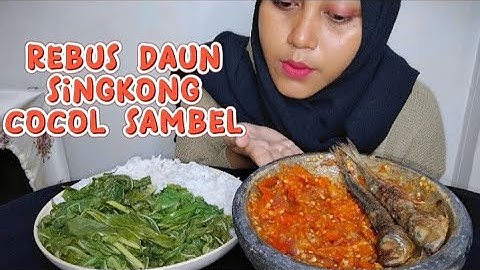 MUKBANG SEDERHANA, SAMBAL GORENG, IKAN ASIN, REBUS DAUN SINGKONG || ASMR INDONESIA