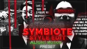 Ae Inspired Symbiote Style Edit | Alight Motion edit xml #squidgame #edit