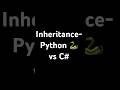 Python 🐍 inheritance vs c# inheritance