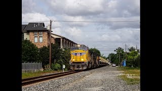 Military train - UP 4018, NS 9063, and UP 8660; Houston, Texas