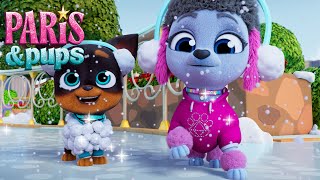 Sliving In The Snow Dress Up Holiday Fun To Cheer Up Baby Cartoons For Kids Paris & Pups