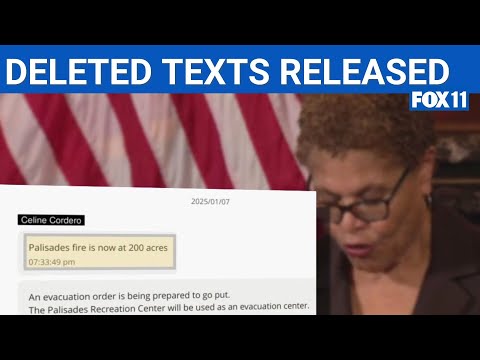 Many of LA Mayor's texts during California wildfires were redacted