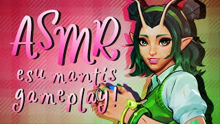 ⸝⸝ 🌿 esu mantis gameplay (asmr) ♡ + eating m&ms in your ears ~【 marvel rivals gaming 🎧 】