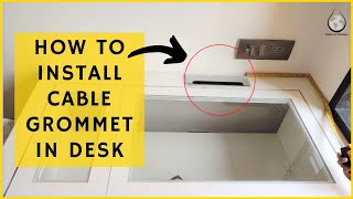 How To Install Cable Tray In Desk How To Install Grommet Cable Tray Pc Desk Without Cables