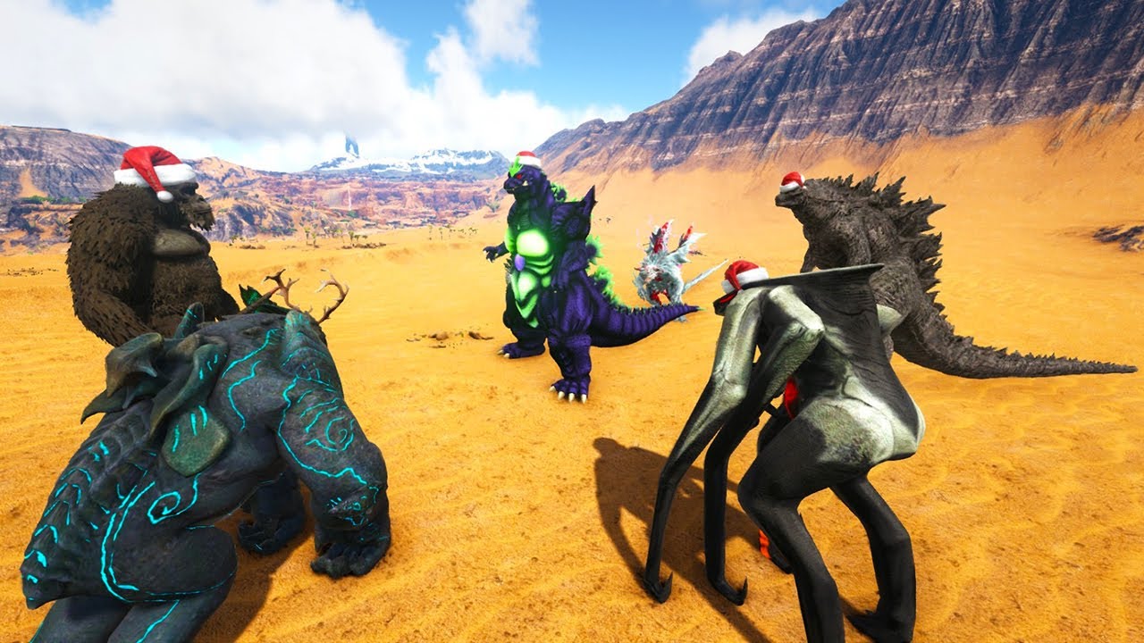 Super Godzilla vs All Titans ( Kaiju ) - ARK Survival Evolved