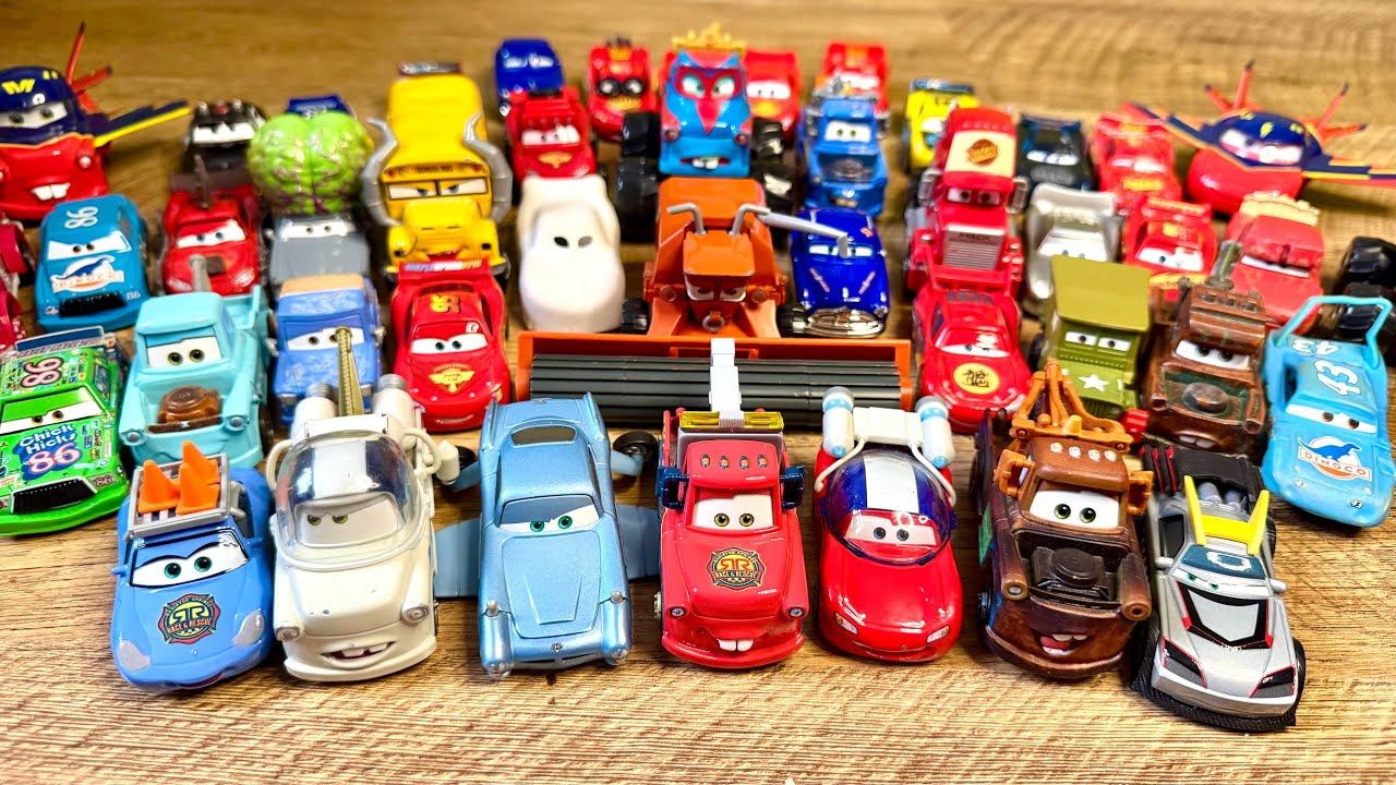 Обзор игрушек Disney Cars | Молния Маккуин, Мэтр, Мучитель, Салли, Док Хадсон, Фриттер Мисс