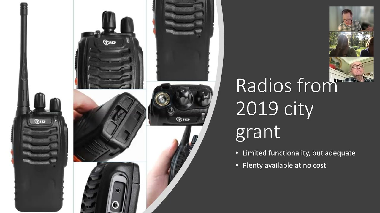 Emergency radio training - Uplands neighborhood