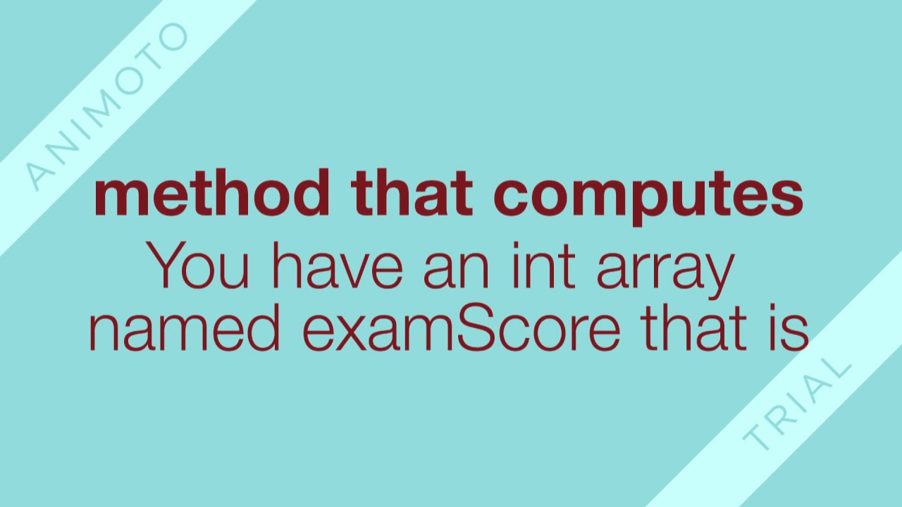 Quiz Write a method that computes the average/tutorialoutlet.com