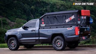 Camper Truck ตู้นอนสบายๆ สไตล์น้าดอกดิน บน Triton รุ่นใหม่ Single Cab 4x4 - Rod On Tube