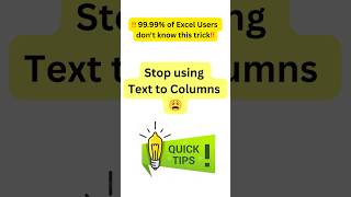Stop using Text to Columns 😩 | Excel Formula Hacks #exceltips #excelhacks #viral #viralvideo