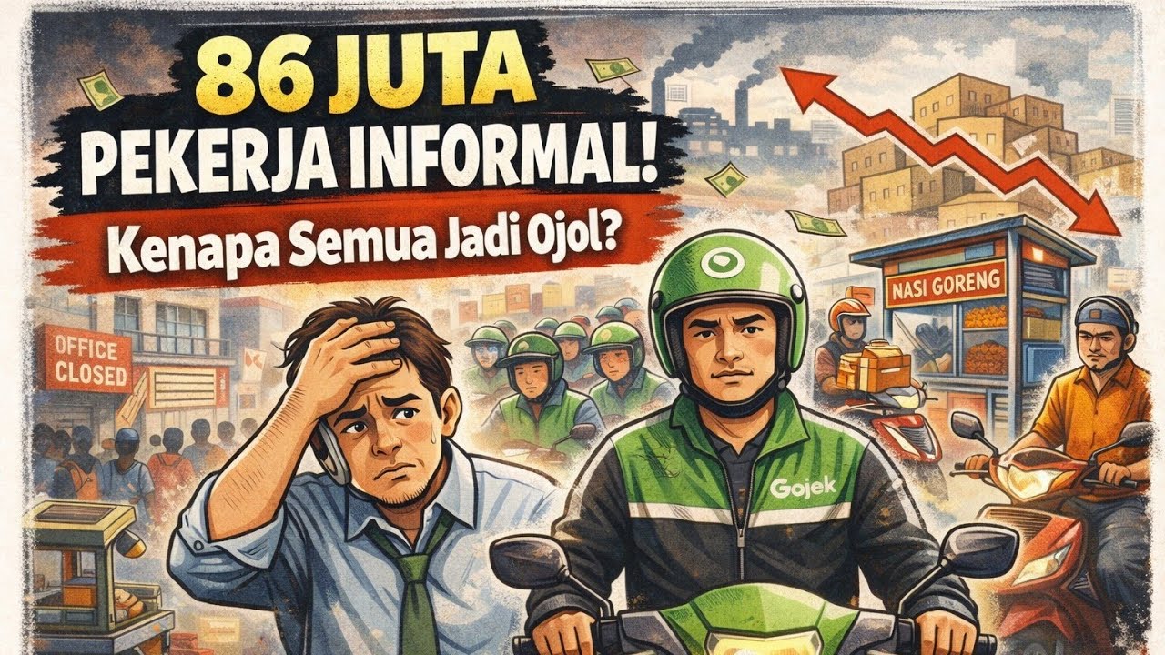86 Juta Pekerja Informal! Kenapa Orang Indonesia Ramai-Ramai Jadi Ojol & Pedagang?