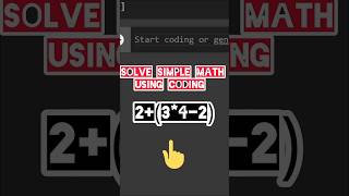 Solving simple maths using coding #python #coding #programming