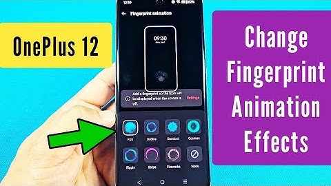Change Fingerprint Effects Oneplus 12