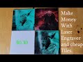 How To Engrave Tiles With laser engraver and Lasergrbl. Make money with laser engraver artwork
