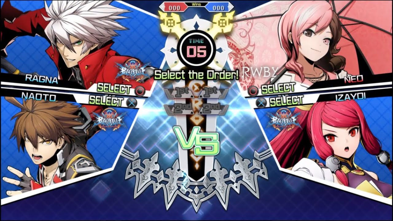 BLAZBLUE CROSS TAG BATTLE (Online Match) Ragna/Naoto K. vs Neo/Izayoi