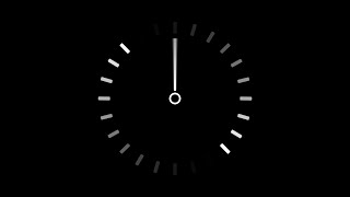 Abstract Clock With Moving Arrows Animation | 4K Black Background | Stock Footage | Seamless Loop