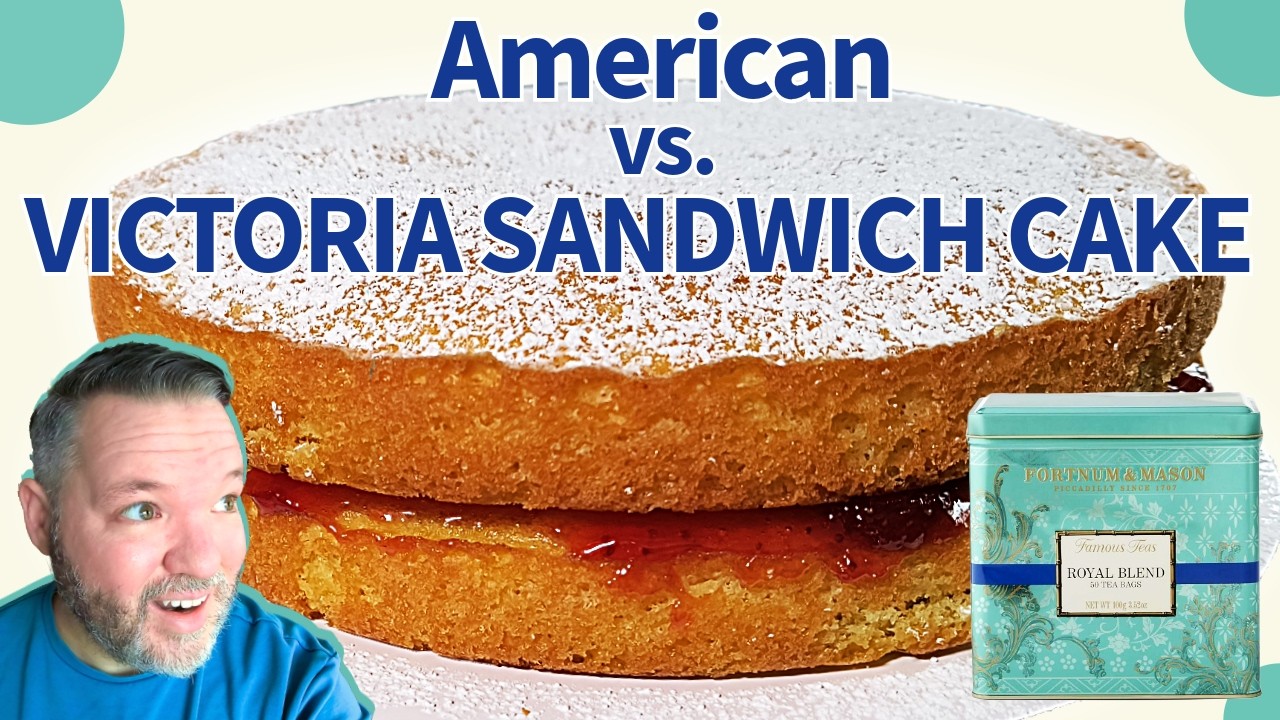 American Tries Victoria Sandwich + Fortnum & Mason Tea - Is this Proper British Tea & Cake?