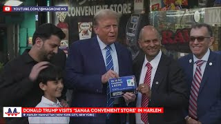 🇺🇸 Donald Trump visits Sanaa Latino Food Bodega in Harlem, New York (April 16, 2024) [LIVE]