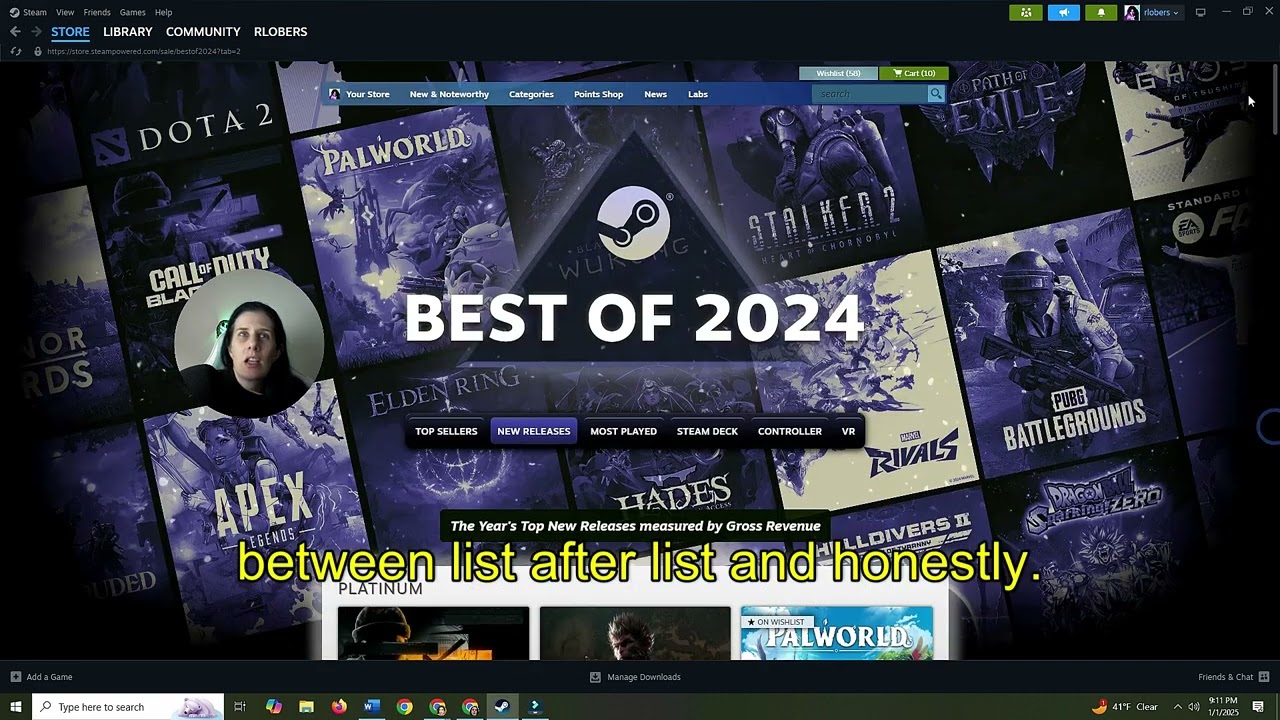 Steam's Best of 2024 New Releases by Gross Revenue!