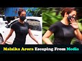 Actress malaika arora escaping from media at bandra  india9am