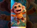 Affenlied für Kinder 🐒 Baden, Farben lernen mit Früchten &amp; Tanzen #shorts #kidssongs