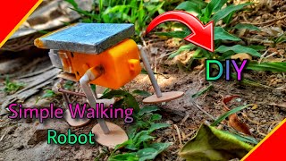 How to make a simple walking robot at your home || Make a simple robot with BO Motor