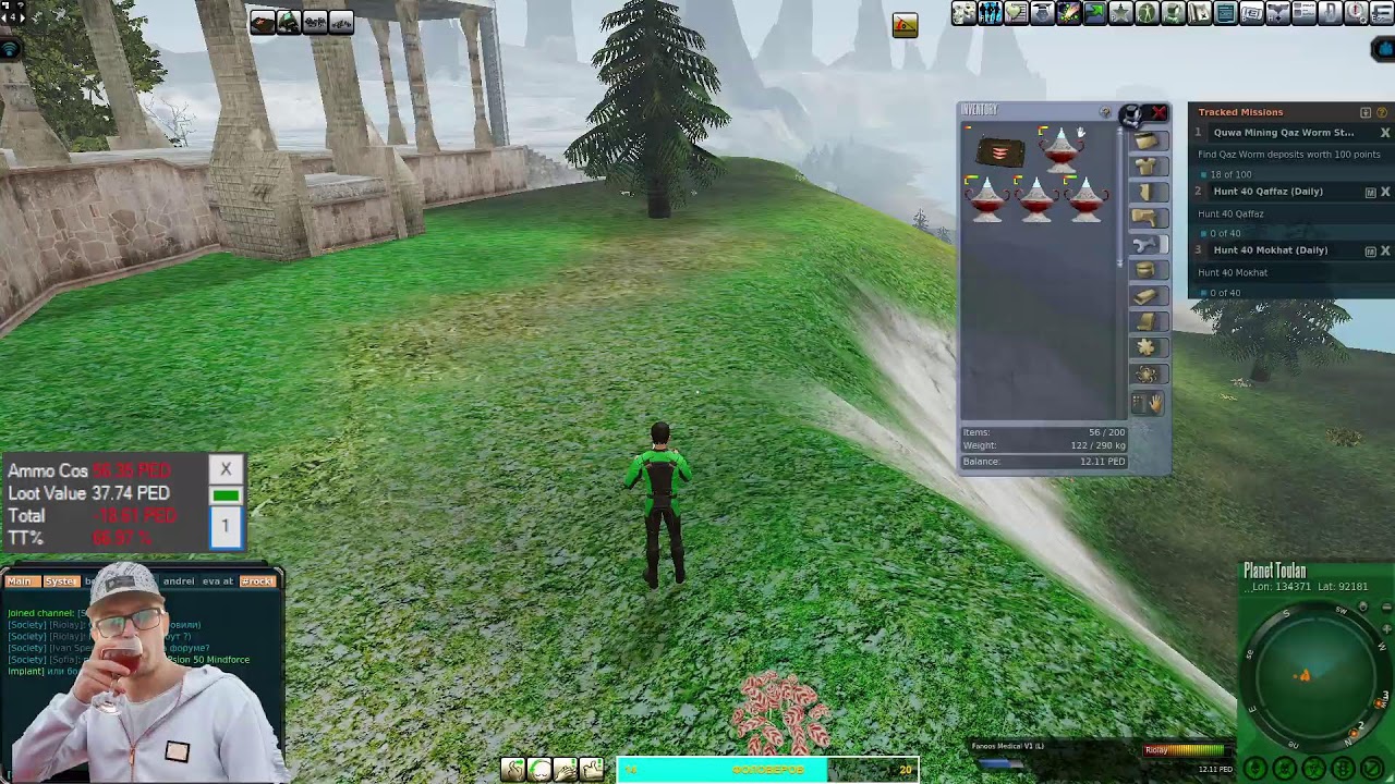 Entropia Universe. Toulan . Майн и хант .