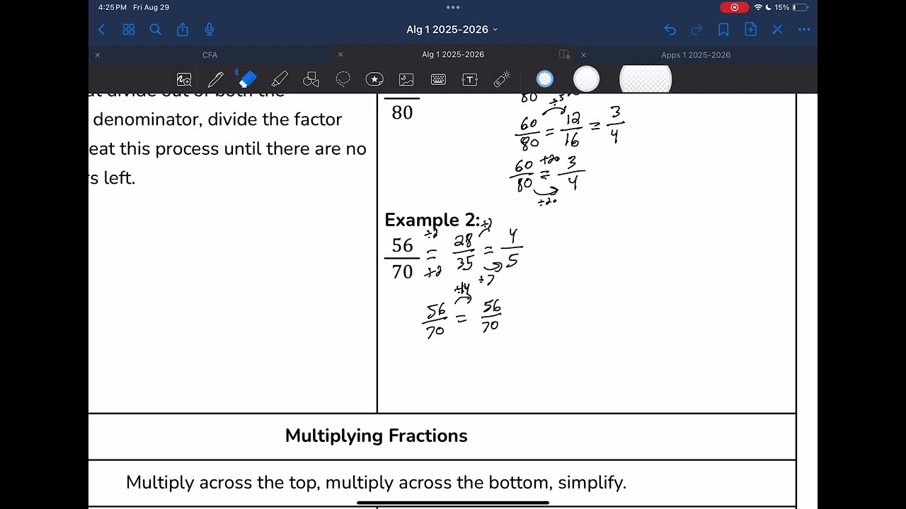 Unit 1 Page 3 Notes Packet Video - Algebra 1