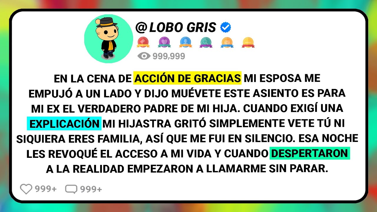 En La Cena De Acción De Gracias Mi Esposa Me Empujó A Un Lado Y Dijo Muévete Este Asiento Es Para...