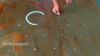 Easy padi kolam for beginners🌹Geethala muggulu design🌹Daily use rangoli designs🌹New muggulu design