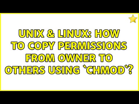 Unix & Linux: How to copy permissions from owner to others using `chmod`? hqdefault