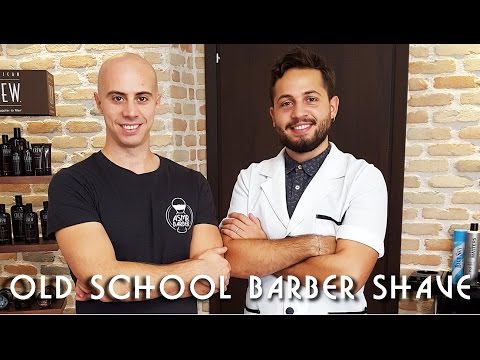💈 Old school Barber - Complete Head and Face Shave with Massage and Hot towel - ASMR no talking