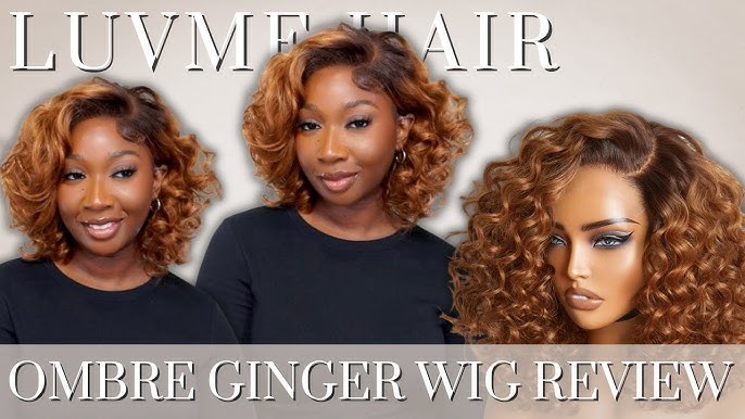 Bouncy Ombre Ginger Curly Bob Wig