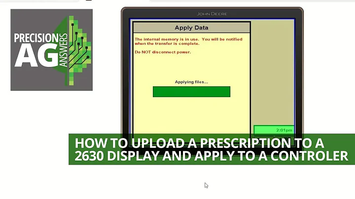 Variable Rate Prescription Help: Uploading a Prescription to a 2630 Display